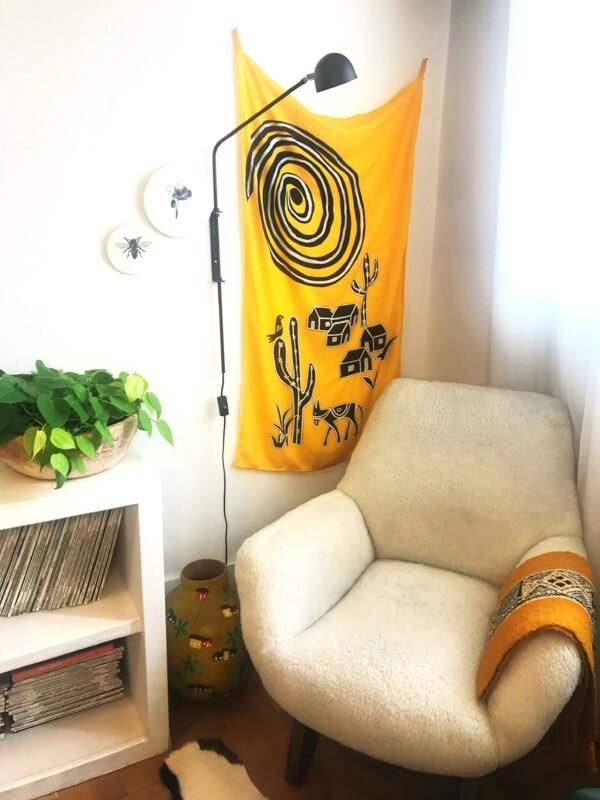 Bandeira Decorativa Cordel Amarelo